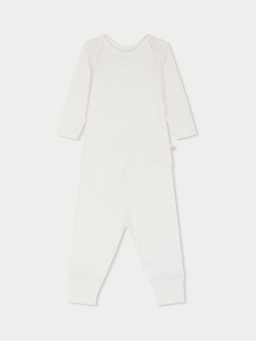 Bonpoint Pebio Set Cream Bodysuit and Pants 3M